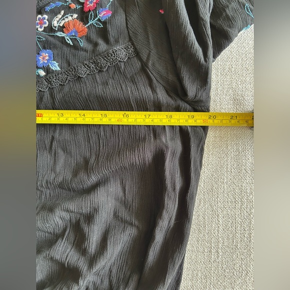 Xhilaration NWOT Black Long Bell Sleeve Blouse Top - Picture 10 of 12